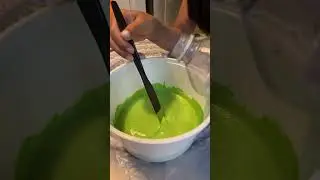 Making Green Lime Slime #slime #green #lime
