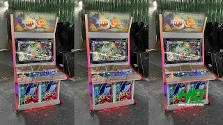 Luxury 2 Seats Stand Up Fish Table With ICT Bill Acceptor,2 Players Stand Up Fishing Game Machine