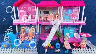 8 Minutes Satisfying with Unboxing Dream Princess Villa with Swimming Pool Playset ASMR｜Review Toys