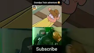 Grandpa Train Adventure 🤣🤣😅#funny #shortfeed #memes #usa #usacomedy #usafunnyvideos #usashorts