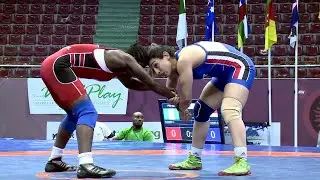GOLD FW - 69 kg: H. RUEBEN (NGR) df. E. AHMED (EGY), 8-2