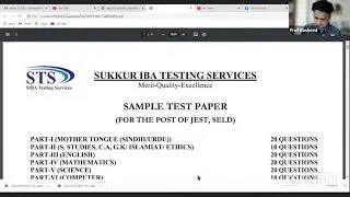 IBA PST JEST Test Pattern about Maths English Science Computer Social studies