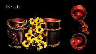 TIN CAN DECORATION IDEAS | TIN CAN CRAFTS | RECYCLED TIN CAN CRAFTS | ROSLIANA ART
