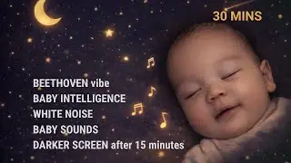 Baby Sleep Music 🎼 Lullaby Beethoven Vibe for Newborns Intelligence (White Noise and Baby Sounds) 🌙