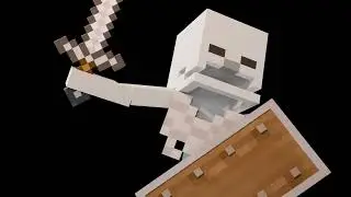 skeleton banging shield minecraft