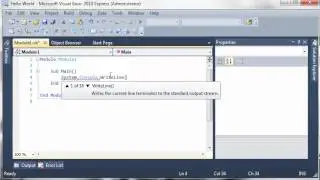 Visual Basic Hello World - English