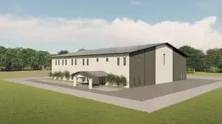 Church Metal Building - 3D Rendering