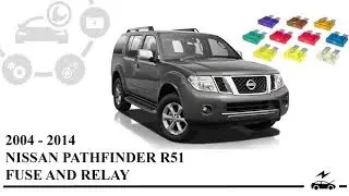Схема блока предохранителей и реле с их назначением для Nissan Pathfinder R51 2004&ndash;2013 гг.