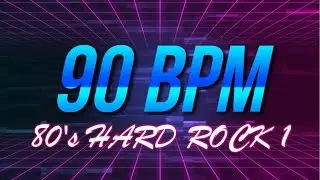 90 BPM - 80's Hard Rock - 4/4 Drum Track - Metronome - Drum Beat