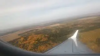 Взлёт из USKK (Победилово, Киров) на ERJ-190LR RA-02743!
