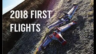 First flights of 2018 - Mini Drak and Flyingwings Genesis
