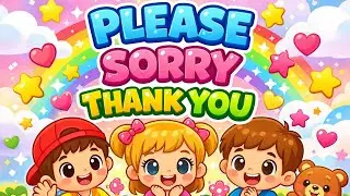 🥰Please Sorry Thank You Song | Good Manners Nursery Rhyme for Kids 👶🎵@kidsnurseryrhymes1009