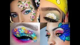 beautiful || (makeup) art flower designs #33 #20