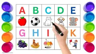 Learn A to Z ABC with Colorful Painting + Tracing 🎨 | Preschool Kids Learning | Alphabet Writing 