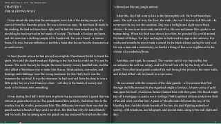 (White Fang) Part 5, Ch 5 - The Sleeping Wolf (fin)