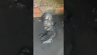 This Culvert Pipe Always Clogged By Mud #unclog #clean #drain #shorts