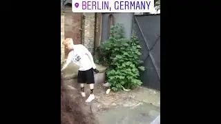 Ruby da cherry and max beck filming in Berlin for 2nd hand music video