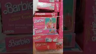 80s Barbie vintage pink box #barbie #dolls #pink