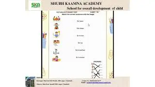 📍Picture Dictionary-74 | Sentence Match With Correct Image | Kid's Worksheet | Shubhkaamna&nbsp;Academy