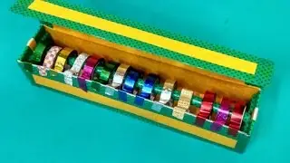 How to make tape organiser (best out of waste)