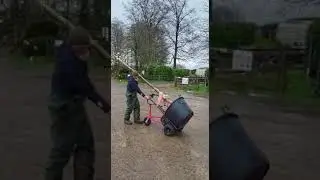 Armorgard EK3G Powered Steel Sack Truck Pneumatic Tyres plus 3rd Wheel 450kg
