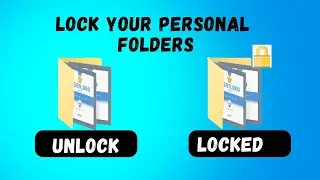 How to LOCK or UNLOCK a folder windows (7, 8, 10 or 11)
