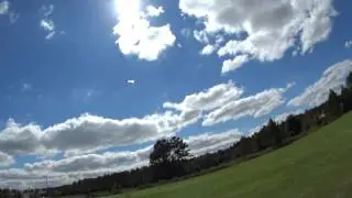 My flying Blunt nosed brick errrrr versa wing with a CC3D controller on board maiden test flight.