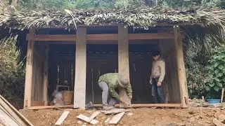 The poor boy's skillful house-building and finishing touches created a decent home for him.