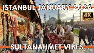 ISTANBUL TURKEY 2026 4K WALKING TOUR | Sultanahmet Old City Hagia Sophia,Blue Mosque & Arasta Bazaar