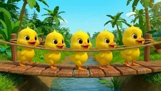 “🎶 5 Little Ducks Went Out One Day 🦆 | A Fun & Catchy Nursery Rhyme