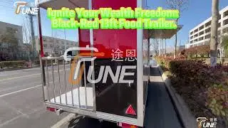 Ignite Your Wealth Freedom: Black-Red 13ft Food Trailer.🍟🍟🍟🍟💓💓