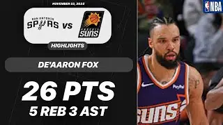 De'Aaron Fox vs Phoenix Suns | 26 PTS 5 REB 3 AST | NBA 11-24-2025 Highlights