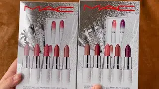 MAC HOLIDAY FROSTBITTEN KISS LUSTREGLASS LIPSTICK X 5: FRESH SHADES & BEST SELLERS