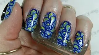 Nail Art Design Polish Color My Blue MDU Day 26