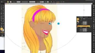 Adobe Illustrator Cute Girl Speed drawing in vector