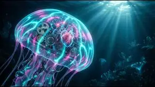 💤 Deep Sleep in 3 Seconds? Cyberpunk Ocean Ambience | Glowing Jellyfish