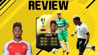 81 INFORM SERGE GNABRY REVIEW FIFA 17 ULTIMATE TEAM FT IN GAME STATS/ BASE STATS REVIEW