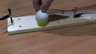 Cutting table tennis balls with a nichrome hot wire