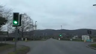 Driving On Hanley Road B4209 From Hanley Swan To Malvern Wells, Worcestershire, UK 4th March 2023