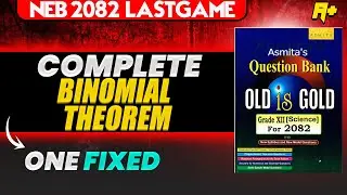Fix 8 Marks From One Shot Video 😱| Complete Binomial Theorem With Most Important Questions Solution🔥