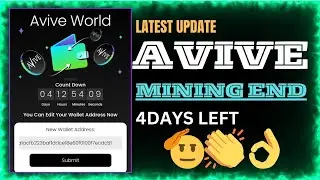 avive latest update mining end just check in daily tobe able to claim your token