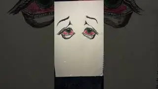 He is crying. Does anyone know what happened? #Original #Painting #Eye Art