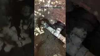 Fixing a bad repair.  #sewer #construction #sewerline #plumbing