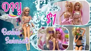 DIY Barbie Bathing Suits From Dollar Tree Dresses + How To Dye Barbie Hair