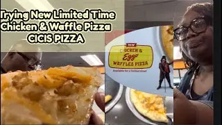 Trying New Limited Time Chicken and Waffle Pizza at Cicis Pizza