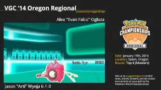VGC '14 Oregon Regional: Top 8 - Jason W (Arti) vs Alex O (Evan Falco)