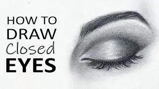 How to Draw Realistic Closed EYE | Easy Eye Shading Technique for beginners | Eyes Sketch - ART Tube