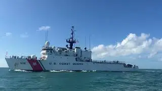 WMEC-912 United States Coast Guard medium endurance cutter passing south of Key West 🦩