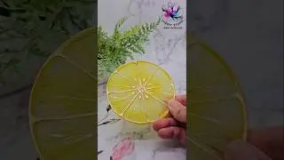 Making A Summer Coaster with Lemon Slice Mold #resinmolds #lemon #resinart
