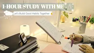 ❄️ 1-HOUR STUDY WITH ME  🌨️ | Let's Build Good Habits  | calm deep study |